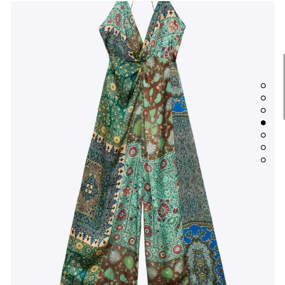 Zara: Multicolor Silky Bohemian Jumpsuit
